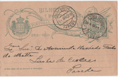 Bilhete postal portoghese da 10 reis 1906