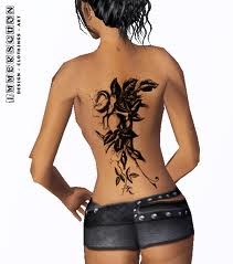 tattoo back art girl sexy