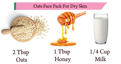 oats face pack for dry skin