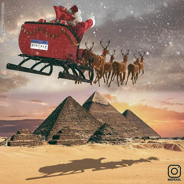 بالصور.. بابا نويل يتجول في الأحياء الشعبية في مصر.. ما هي المأكولات التي سيتناولها والهدايا التي سيقدمها؟