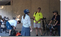 End of conference day bike ride prep