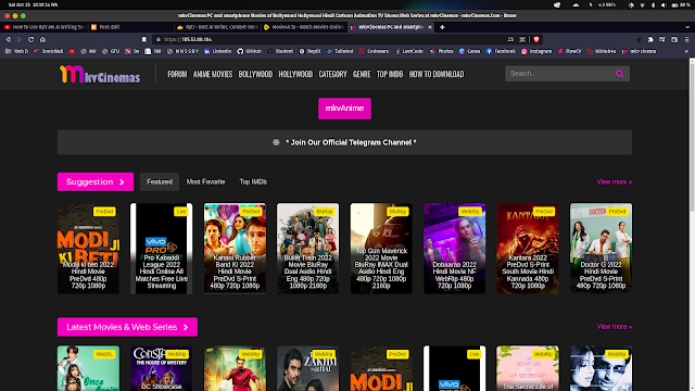Movie downloading website, MKVcinemas, south movie hindi dubbed download