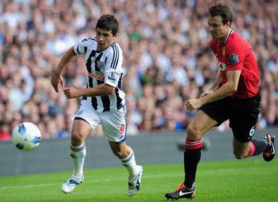 John Evans Manchester United vs West Brom Barclays Premier League