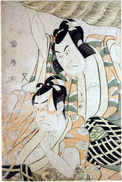 Ukiyo-e. Träsnitt. Yakusha-e. Kunimasa.