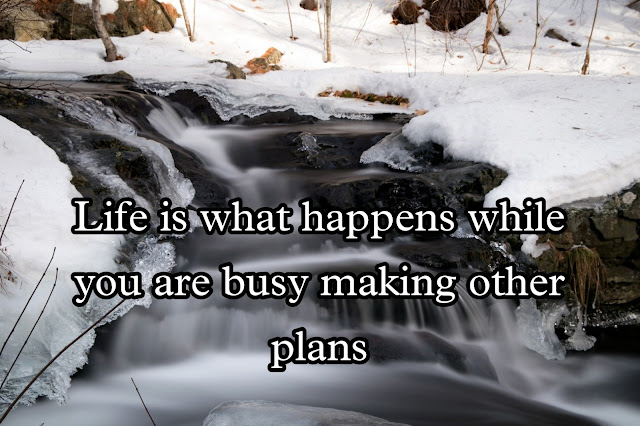 Life is what happens while you are busy making other plans.