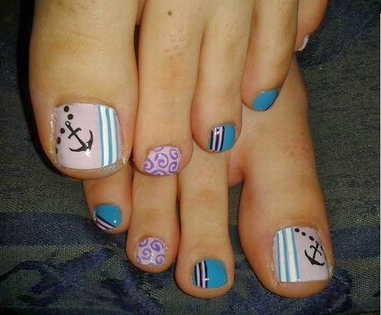 Nail Art Design 2014: Wonderful Toe Nails Designs