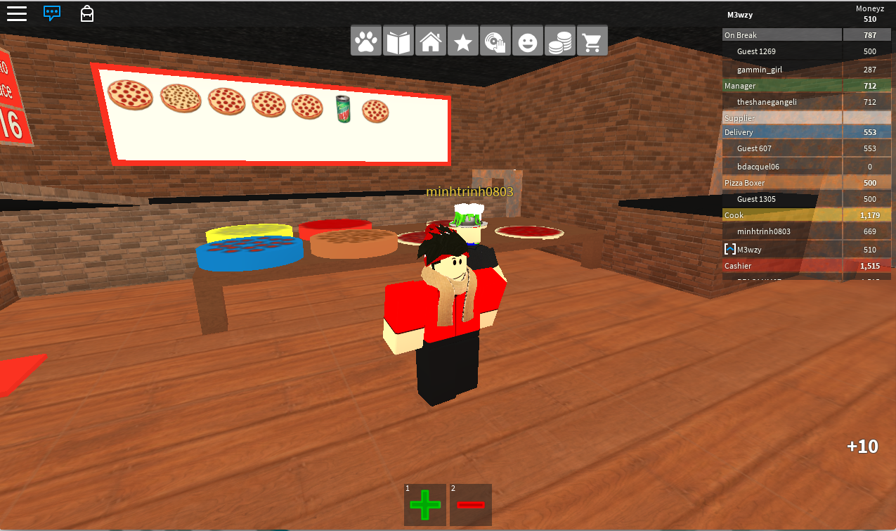 Roblox Game Guides Work At A Pizza Place - this will make the pizza cook the pizza will be moved by the conveyor and into the next station