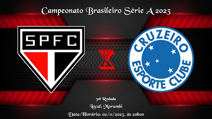 Assistir São Paulo x Cruzeiro ao vivo grátis 02/11/2023