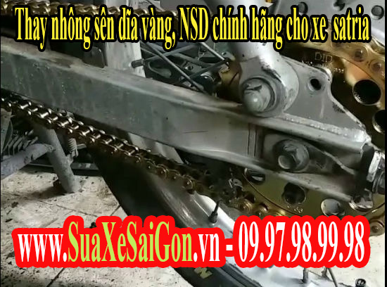 Thay nhông sên dĩa xe satria chính hãng giá rẻ