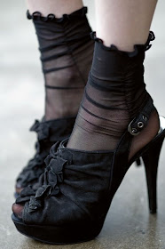 black pretty high heels