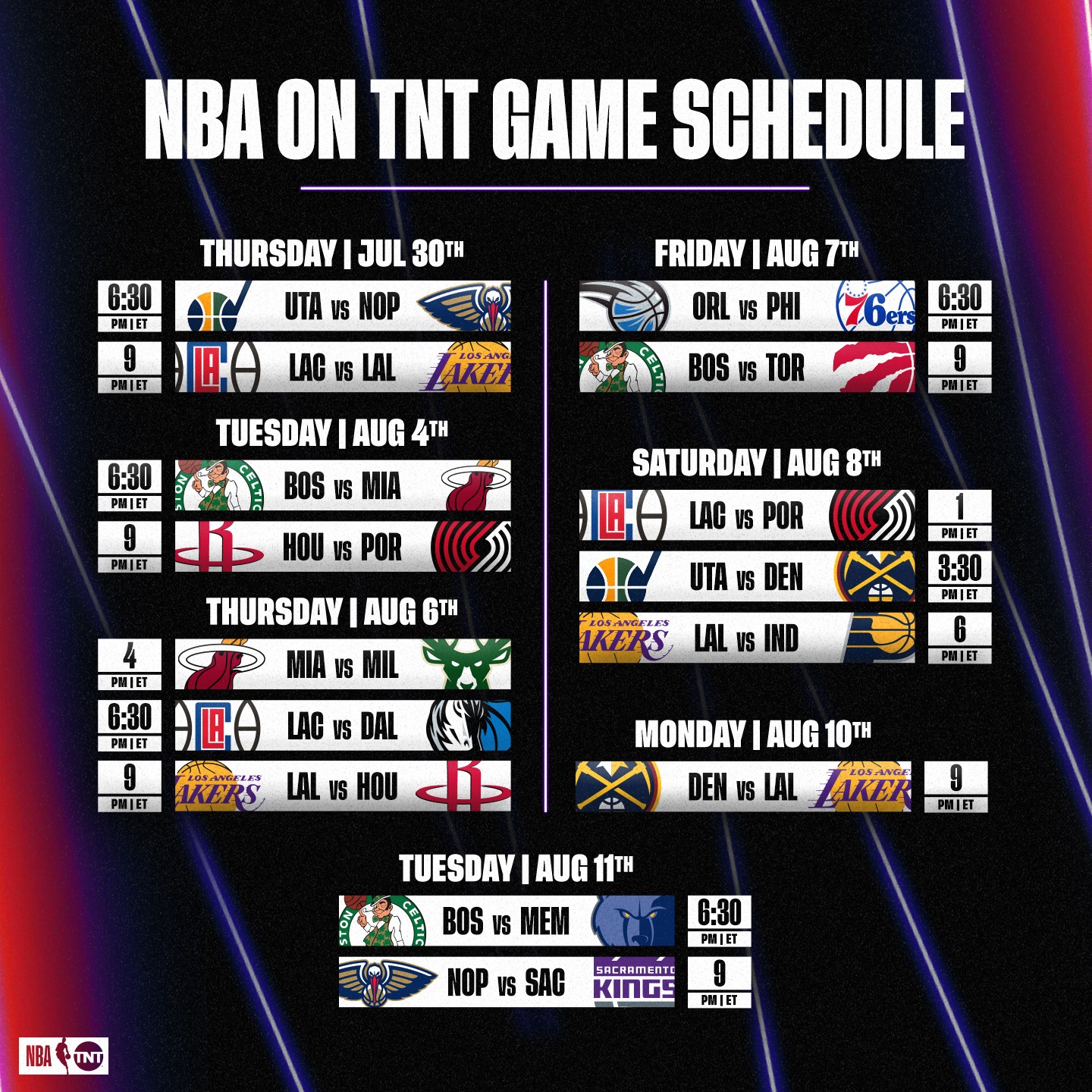 NBA releases schedule for season reboot | CelticsLife.com - Boston