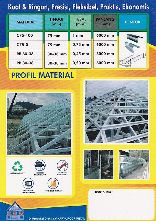 Distributor Dan Konstruksi Metal Perbandingan Rangka Atap 