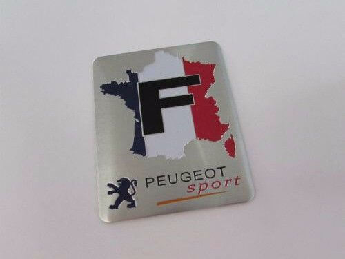 Emblem Tempel Peugeot Sport F Ukuran 7×5.5cm