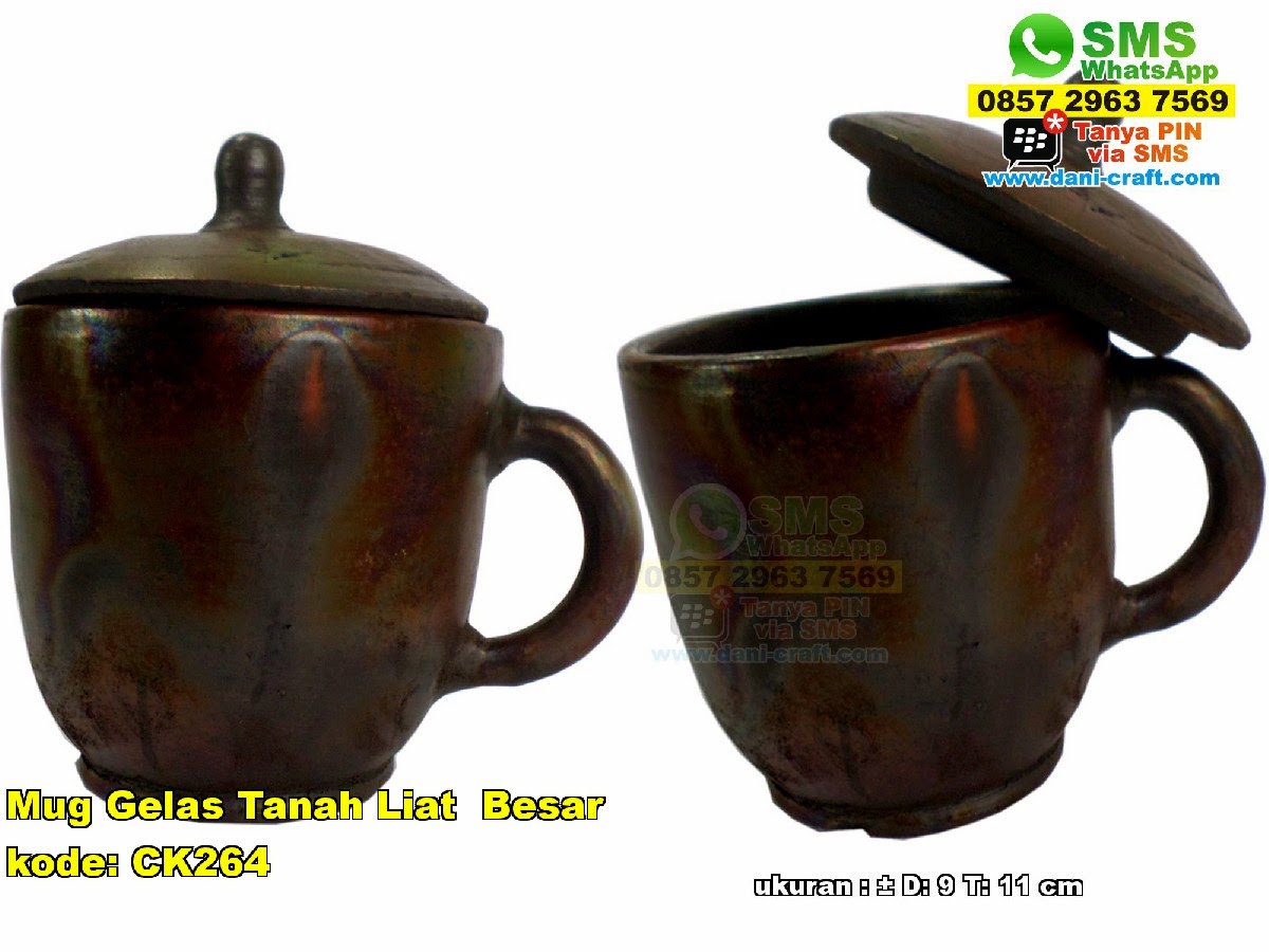 Mug Gelas Tanah Liat  Besar Souvenir Pernikahan