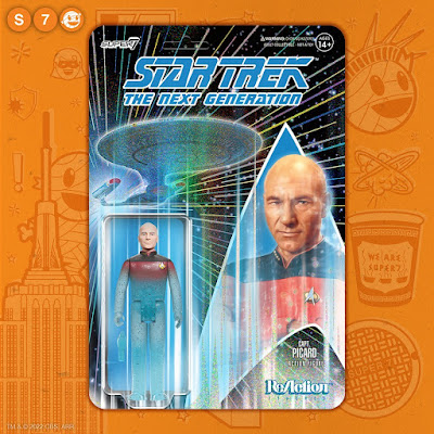 New York Comic Con 2022 Exclusive Star Trek The Next Generation “Beam Me Up” Captain Picard ReAction Figure by Super7