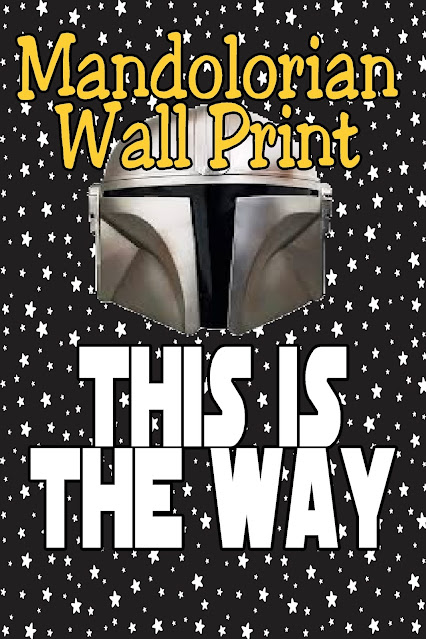 "This is the Way" to celebrate at your Star Wars party or Mandalorian party with this fun wall decor printable.  Use one of the many sizes of prints as a party decoration or to dress up your Facebook page or phone wallpaper. Grab the free printable today.