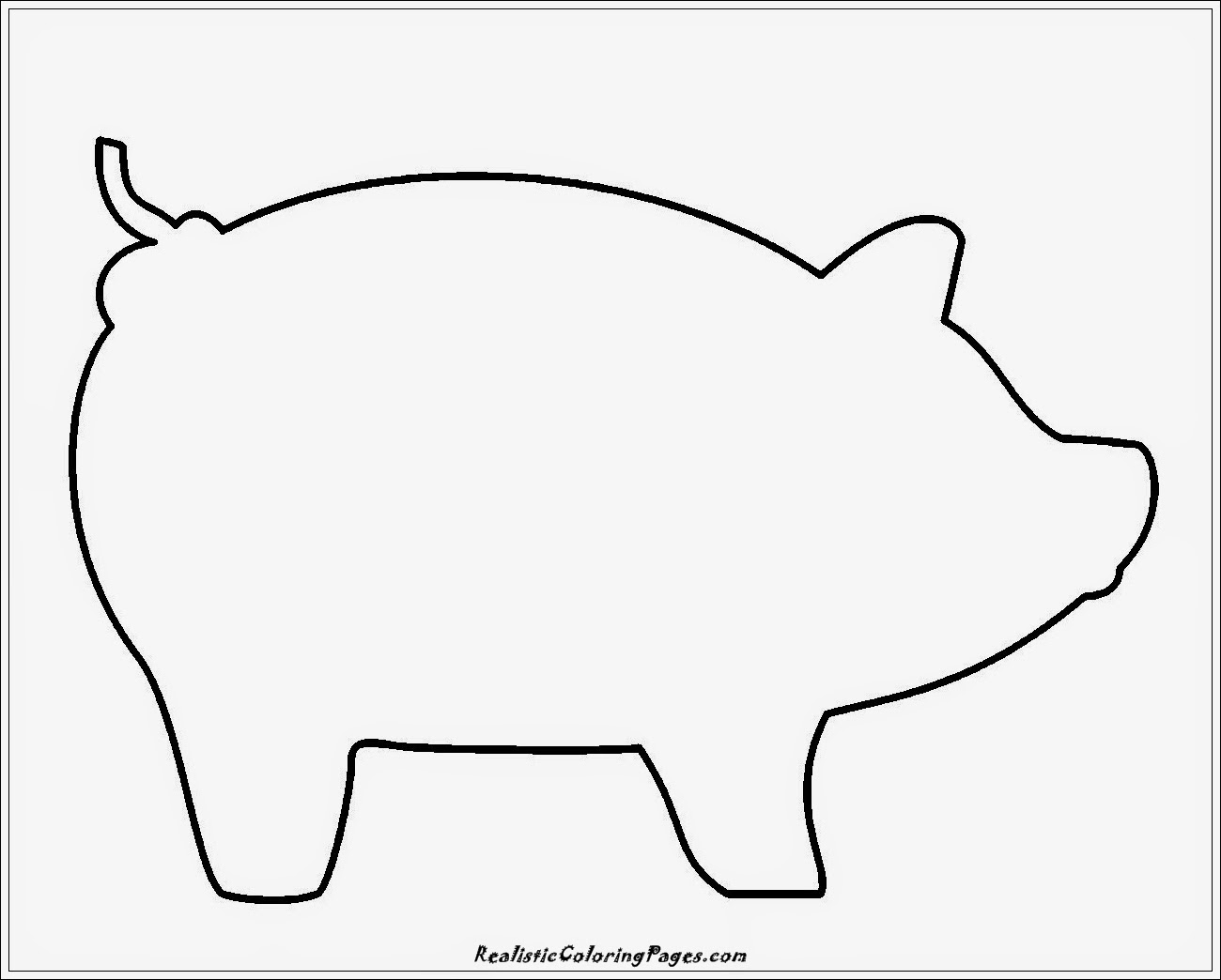 simple pig coloring pages