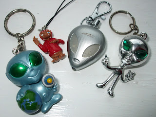 Assortment of alien keyrings