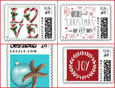 zazzle holiday postage  stamps