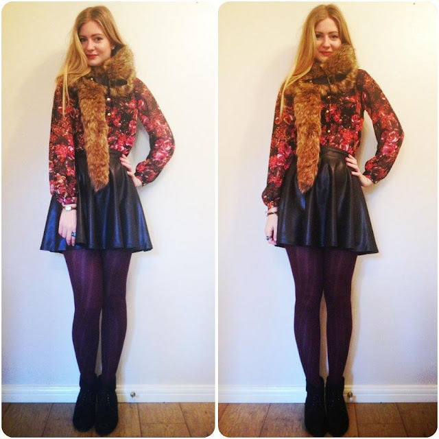 leather skater skirt