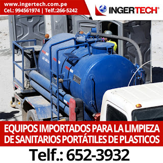 EQUIPOS IMPORTADOS PARA LIMPIEZA DE SANITARIOS PORTATILES DE PLASTICOS