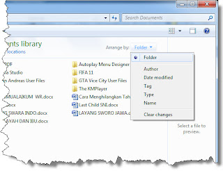 Penataan Ikon-Ikon pada Windows Explorer