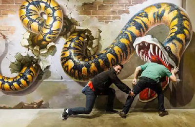 Fantastis! 20 Lukisan 3D di Lantai Ini Dapat Menipu Mata