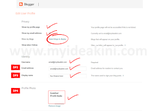 Tutorial Tetapan Blog Profil