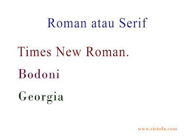 Roman atau Serif | ristofa.com