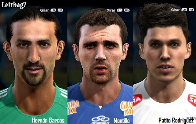 Hernán Barcos, Walter Montillo e Patricio Rodríguez Faces - PES 2013