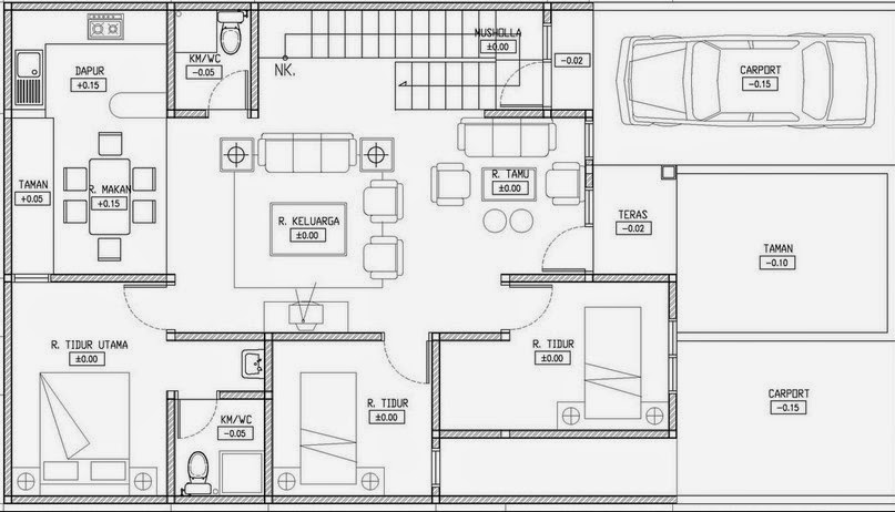 Desain Rumah Minimalis 2 Lantai 5 Kamar - Gambar Foto 