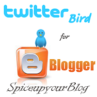 animated twitter bird widget blogger