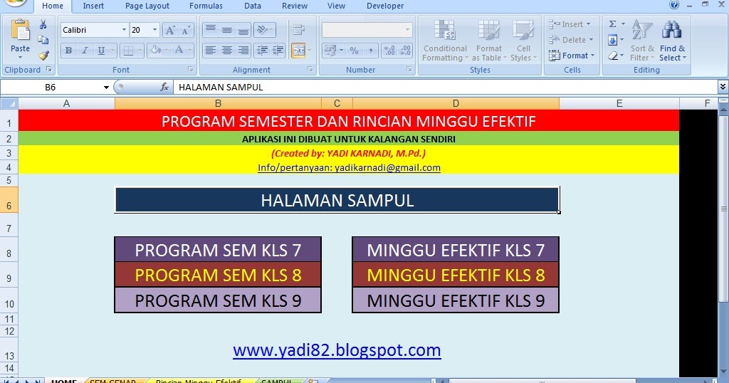 Download Program Tahunan, Program Semester, dan Rincian 