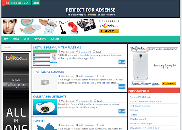 Perfect4Adsense Template Sempurna untuk Adsense