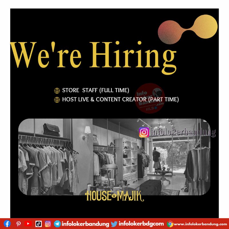 Lowongan Kerja House Of Majik Bandung September 2023