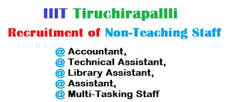 IIIT Tiruchirappalli Recruitment Notification 25.10.2017 