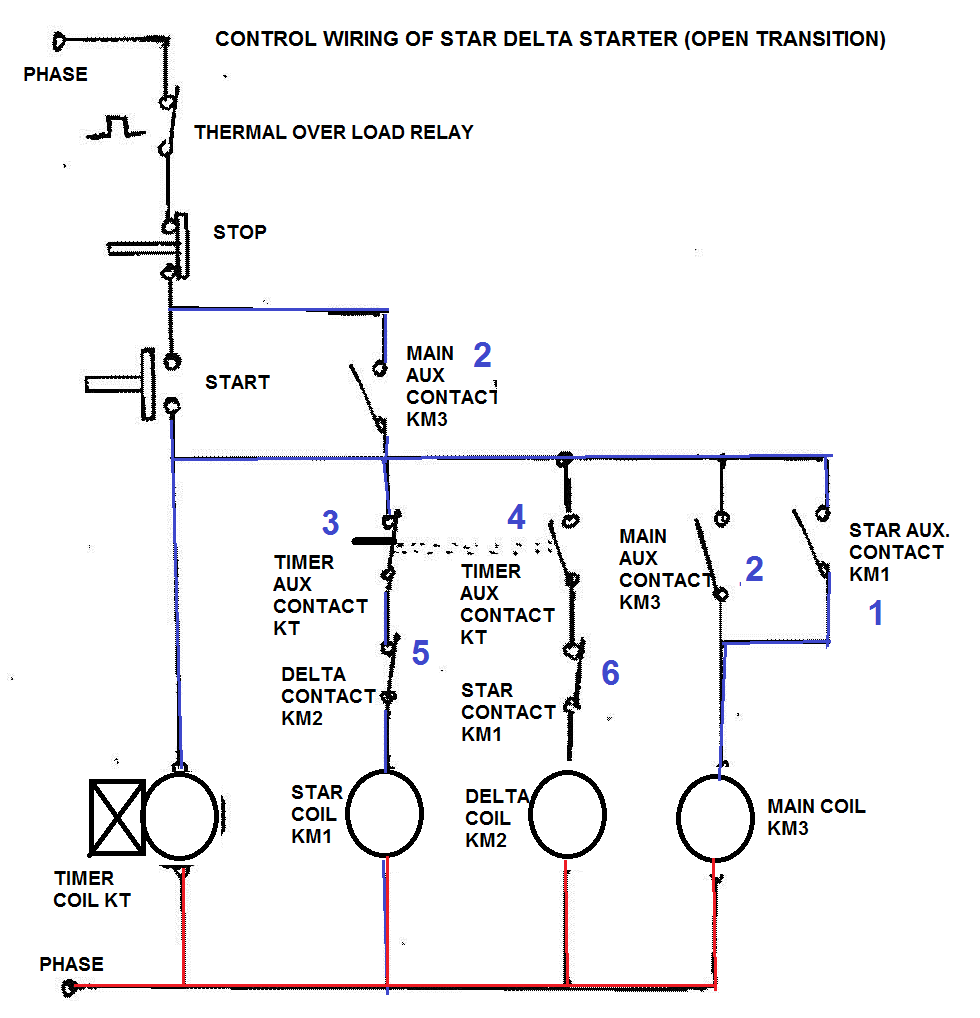Star Delta Starter Control Wiring Diagram With Timer Filetype