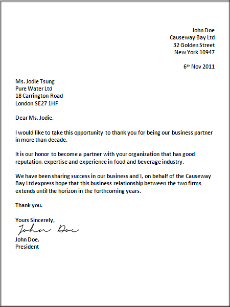 Pin By Letter Format On Business Letter