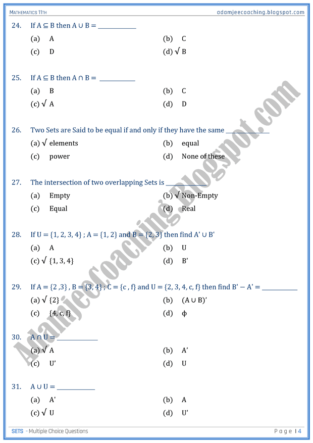 sets-mcqs-mathematics-11th