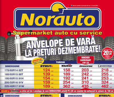 Catalog NORAUTO Anvelope de Vara la Preturi Dezmembrate