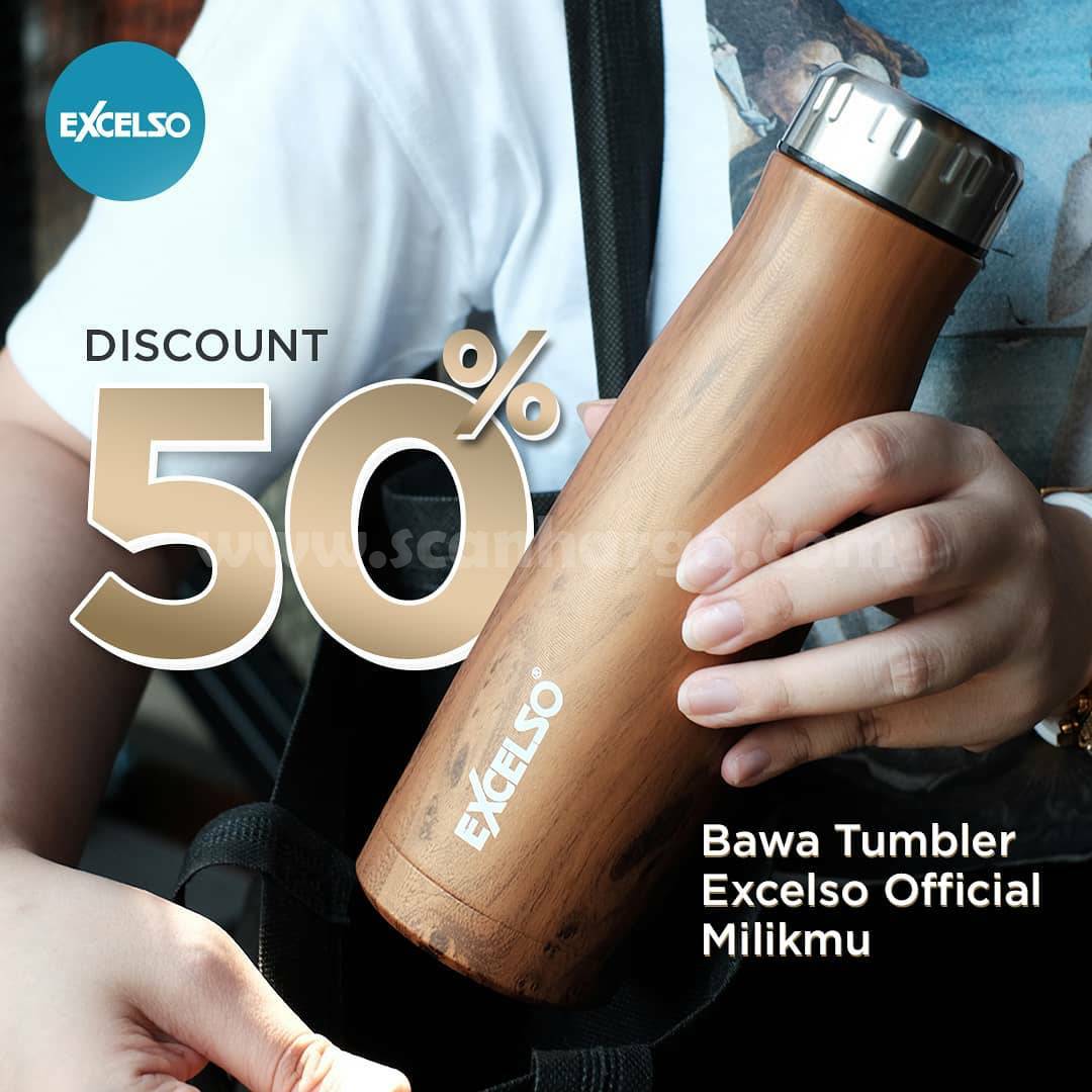 EXCELSO Promo DISKON 50% dengan menggunakan Tumbler Official Excelso