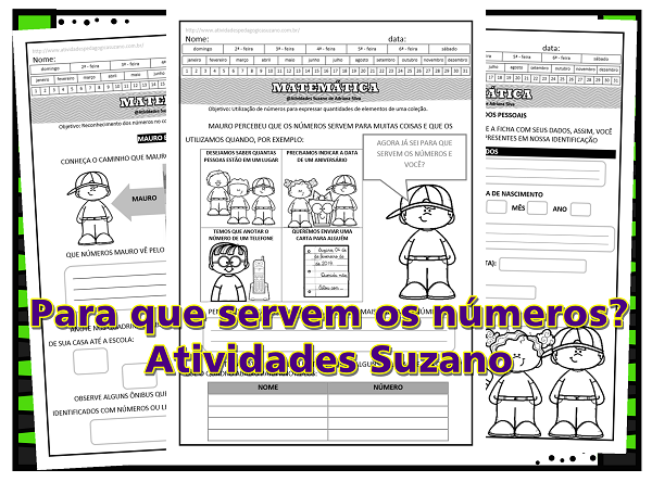 Para que serve os números? Atividades em Pdf 