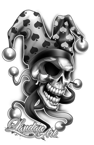Evil Clown Tattoo Designs on Tattoos Evil Good And Evil Tattoos A Tattoo Design Picture By Graven