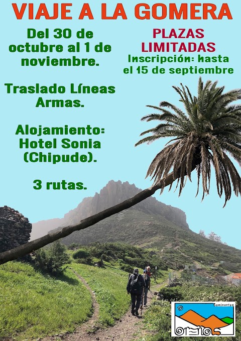 Viaje a La Gomera 30 Octubre - 1 Noviembre