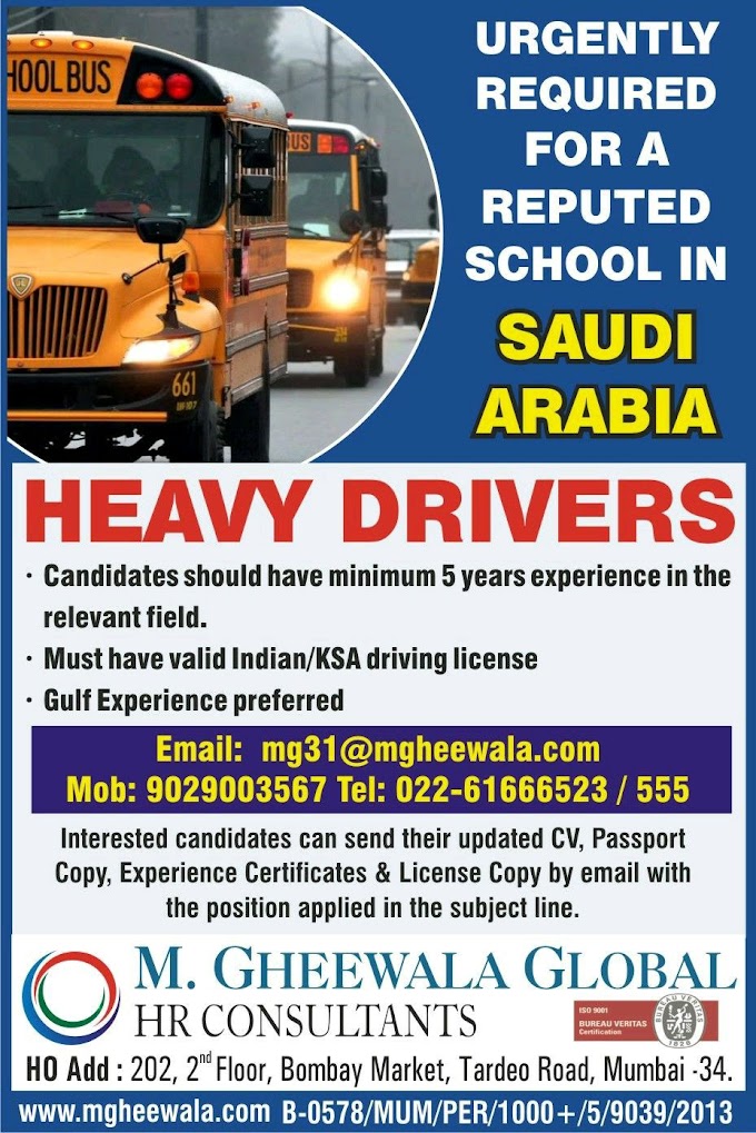 HEAVY DUTY BUS DRIVER JOBS IN SAUDIARAB