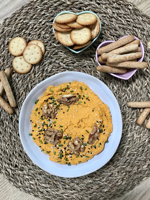 PATÉ o DIP DE ZANAHORIAS Y NUECES ¡Aperitivo Fácil, Rápido, Sano y DELICIOSO!