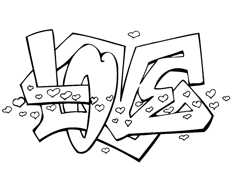 graffiti font love font alphabet Graffiti alphabet art font LOVE