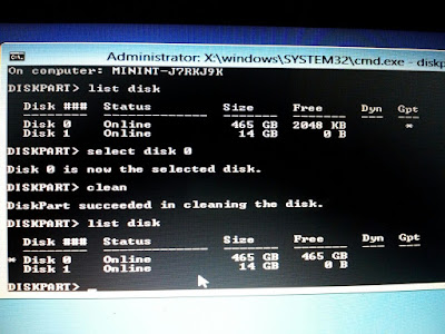 Cara Mengatasi Hardisk GPT Partition pada saat Instalasi Windows