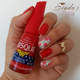 Vermelho Maravilha Coleção da Risqué Mulher Maravilha + Sindy Francesinhas Vermelho Maravilha Coleção da Risqué Mulher Maravilha