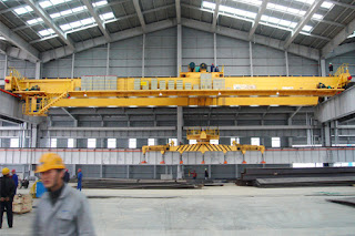 Bridge Crane with Electromagnetic Hanging Beam